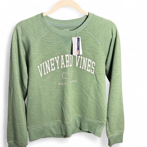 💚 🐳NWT- Vineyard Vines Cotton Terry Sweatshirt (Loden Frost, Size S) - Picture 7 of 8